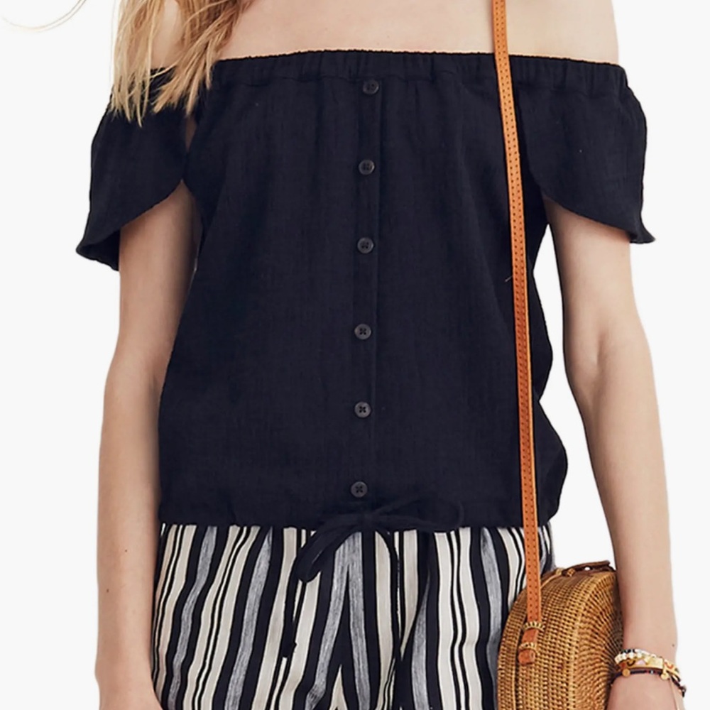 Madewell off shoulder summer top S